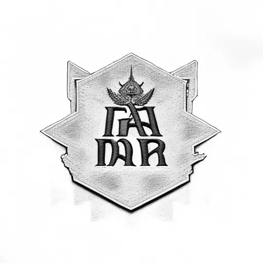 A memorial tattoo of your dad's initials ( Victor Texeira) incorporated into a blueprint of a construction project tattoo design idea