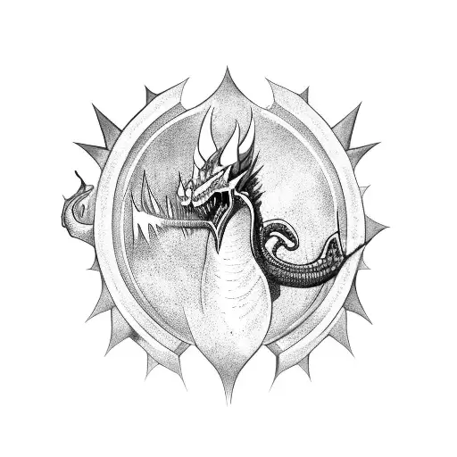 Bahamut tattoo design idea