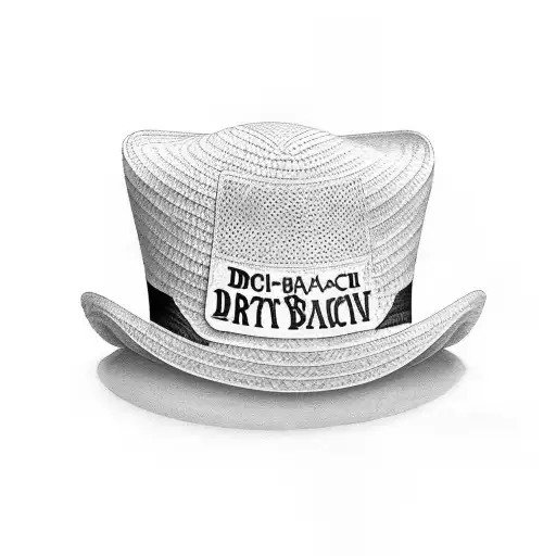  straw hat combined with the name D tattoo design idea