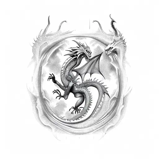 Dragon Portal Matrix tattoo design idea