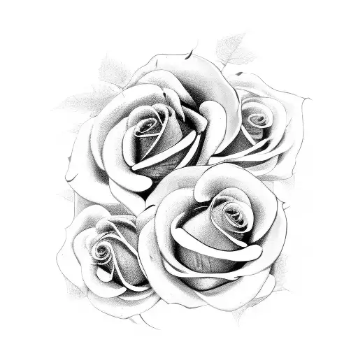 A black-grey tattoo of a snake shedding its skin, morphing into a bed of roses, symbolizing growth and transformation tattoo design idea