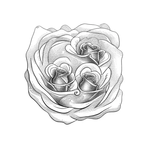 A blackwork tattoo of a snake slithering through a garden of roses, embodying the beauty and complexity of motherhood tattoo design idea