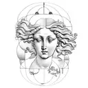 boticelli's birth of venus as a man tattoo design idea