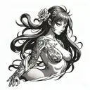 nude girl tattoo for left arm  tattoo design idea