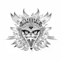 aztec cartoon eagle color tattoo tattoo design idea