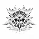 aztec cartoon eagle color tattoo tattoo design idea