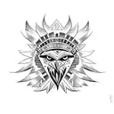 aztec cartoon eagle color tattoo tattoo design idea