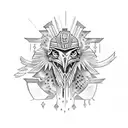 aztec cartoon eagle color tattoo tattoo design idea