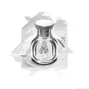 message in a bottle  tattoo design idea