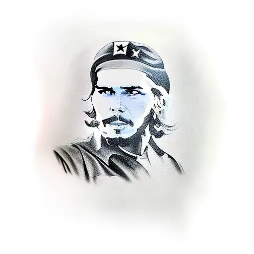 Che Guevara portrait tattoo design idea
