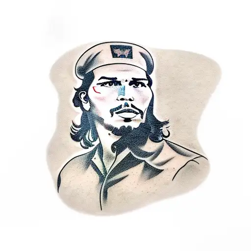 Che Guevara portrait tattoo design idea
