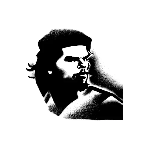 Che Guevara portrait tattoo design idea