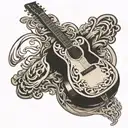 guitar waylon jennings symbol intertwined tattoo design idea