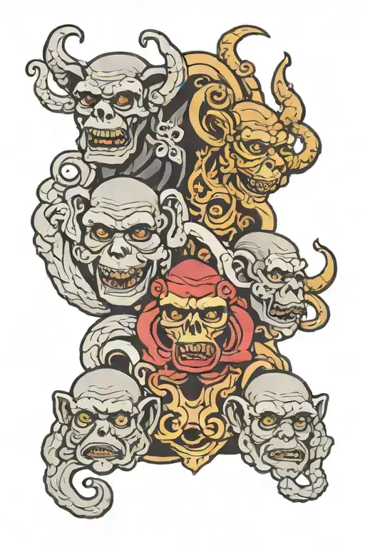 Hear no evil speak no evil see no evil tattoo design idea