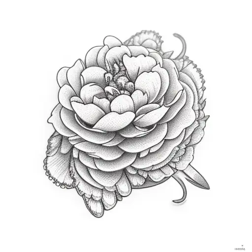 A realistic moth resting on an open book with a delicate peony flower beside it tattoo design idea