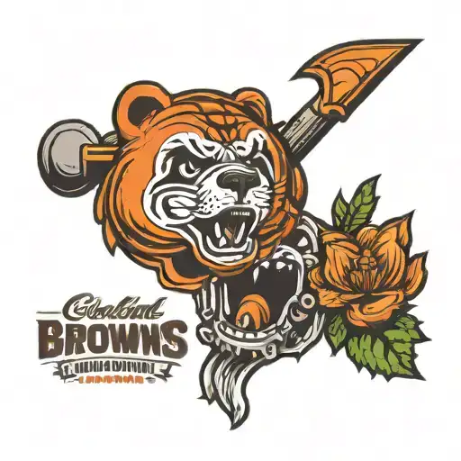 Cleveland Browns and Bourbon tattoo design idea