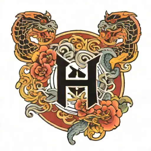 china freedom Alphabet tattoo design idea