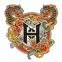 china freedom Alphabet tattoo design idea