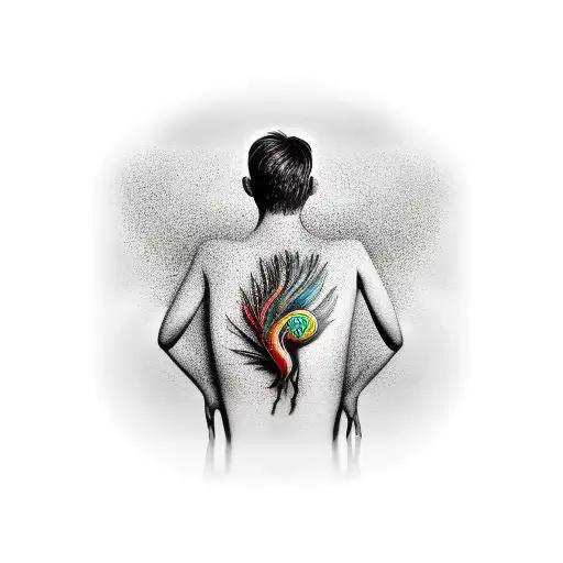 lonely man back tattoo tattoo design idea