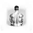 lonely man back tattoo tattoo design idea