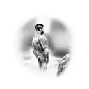 lonely man back tattoo tattoo design idea