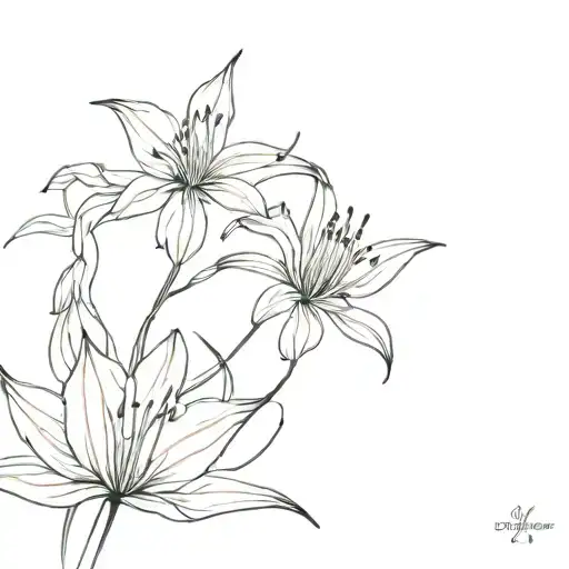 red spider lily tattoo design idea