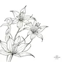 red spider lily tattoo design idea