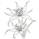 red spider lily tattoo design idea
