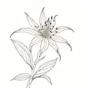 red spider lily tattoo design idea