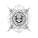 meditation mudra tattoo design idea