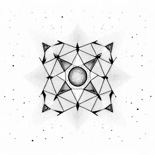 A minimalistic representation of a binary code pattern with stars in the background tattoo design idea