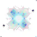 A minimalistic representation of a binary code pattern with stars in the background tattoo design idea