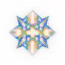 A minimalistic representation of a binary code pattern with stars in the background tattoo design idea