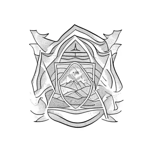 postal stamp whistler-british columbia tattoo design idea