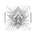 postal stamp whistler-british columbia tattoo design idea