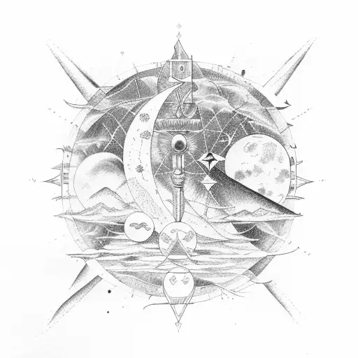 astral map: Sun in Sagittarius; moon in Aries;  mercury in Sagittarius; Capricorn in Venus; Libra in mars  tattoo design idea
