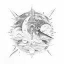 astral map: Sun in Sagittarius; moon in Aries;  mercury in Sagittarius; Capricorn in Venus; Libra in mars  tattoo design idea