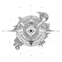 astral map: Sun in Sagittarius; moon in Aries;  mercury in Sagittarius; Capricorn in Venus; Libra in mars  tattoo design idea