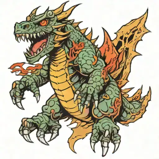kaiju n8 tattoo design idea