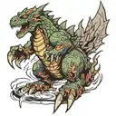 kaiju n8 tattoo design idea