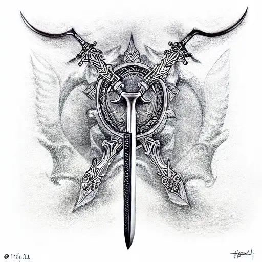 sword of attila  tattoo design idea