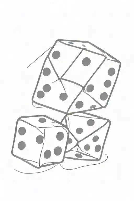 2 dice thAT ADD TO 13 tattoo design idea
