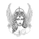 Create a tattoo design that incorporates Hera's role as the goddess of marriage and family, using imagery such as a peac tattoo design idea