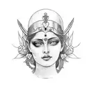 Create a tattoo design that incorporates Hera's role as the goddess of marriage and family, using imagery such as a peac tattoo design idea