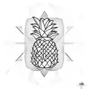 Pineapple tattoo design idea