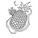 Pineapple tattoo design idea