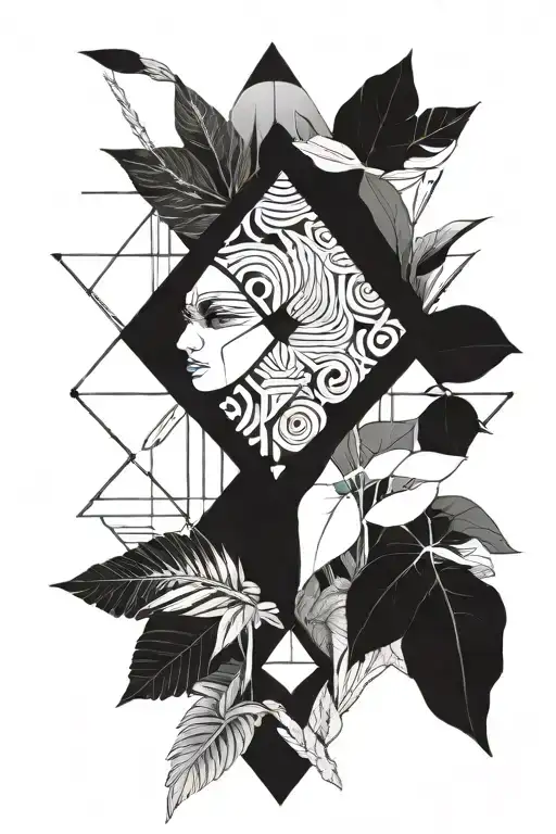 tropical Bohemian  tattoo design idea