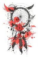dream catcher tattoo design idea