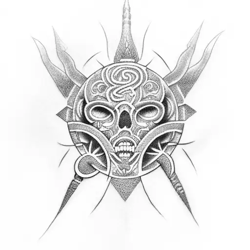 Dotwork tattoo of Maya god Kukulcan transforming into a serpent, encircling the left ankle tattoo design idea