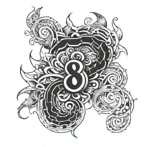 888 number tattoo tattoo design idea